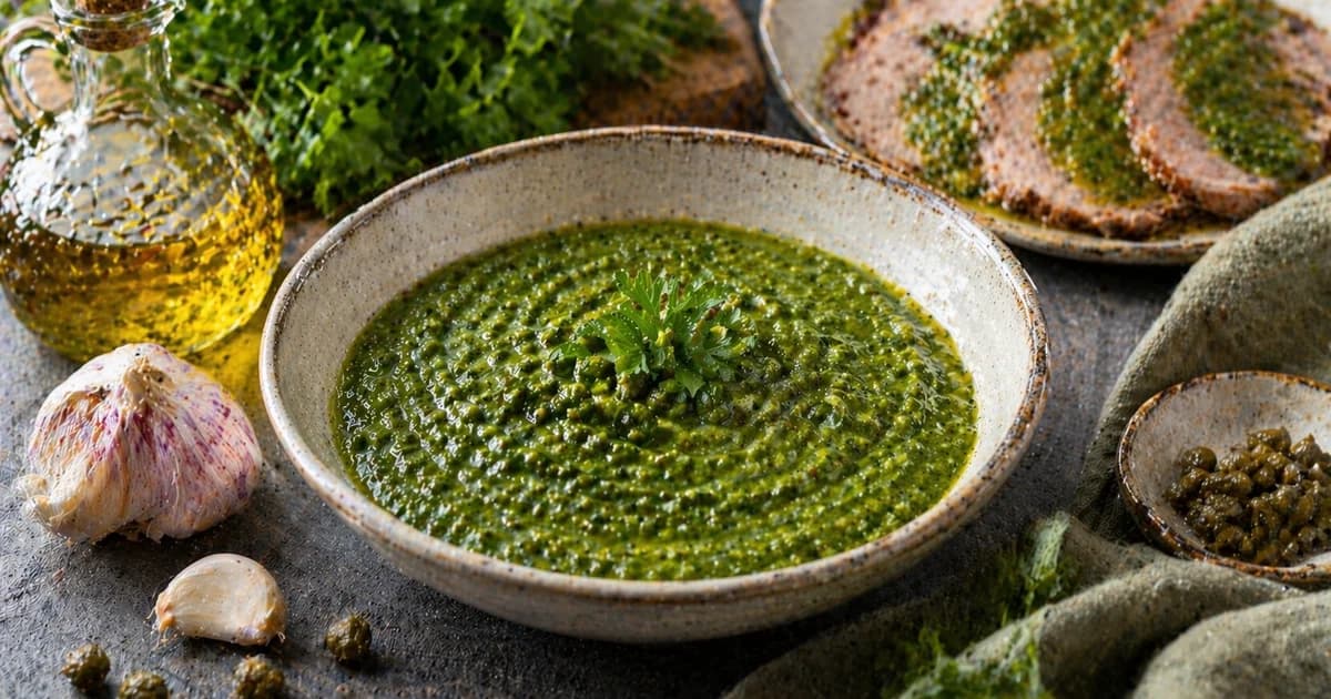 Salsa Verde Piemontese Tradizionale (Bagnet Verd) 1